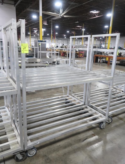 aluminum cooler racks, on casters