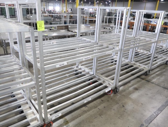 aluminum cooler racks, on casters