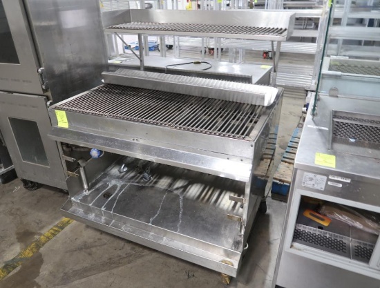 chargriller, on stand w/ casters, w/ 10) burners
