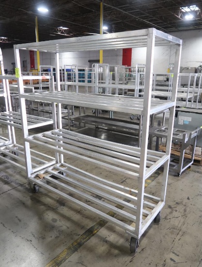 aluminum cooler rack, on casters