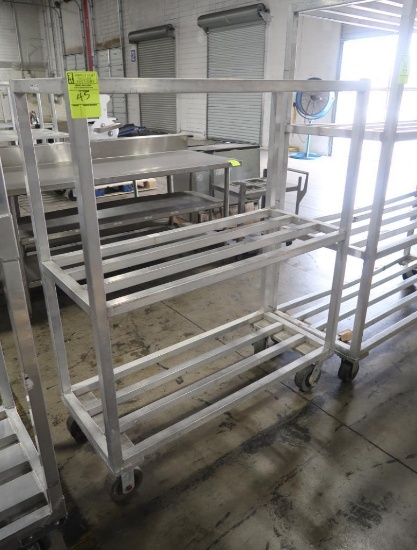 aluminum cooler rack, on casters