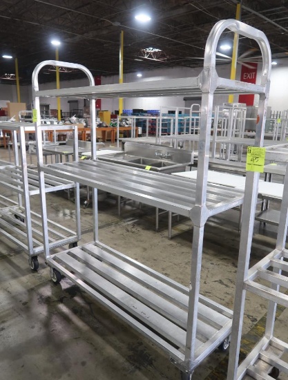aluminum cooler rack, on casters