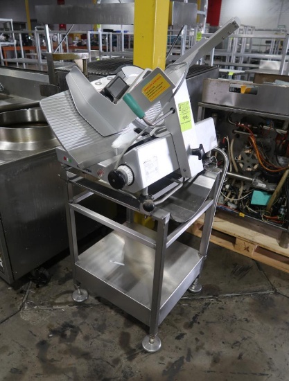 Bizerba deli slicer, on stand