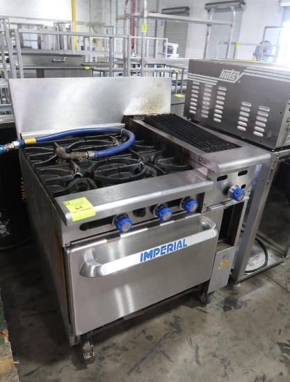 Imperial 4-burner stove w/ chargriller & oven
