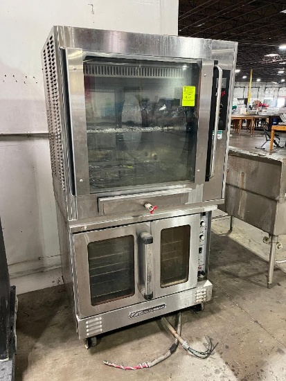 BKI rotisserie oven on Southbend convection oven