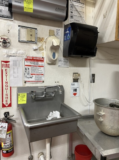 Hand Sink W/ Soap And Paper Towel Dispenser