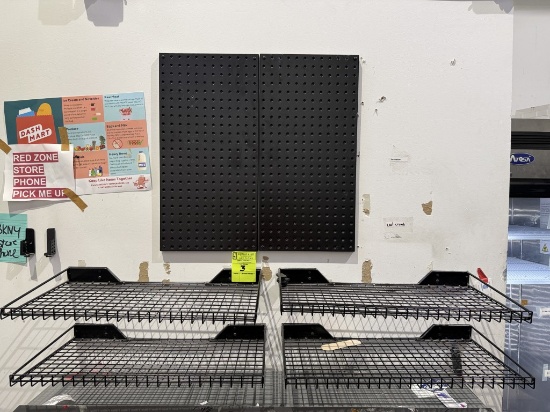 (4) Wall Mount Shelves with Metal / (2) Magnetic Wall Mount Note Board