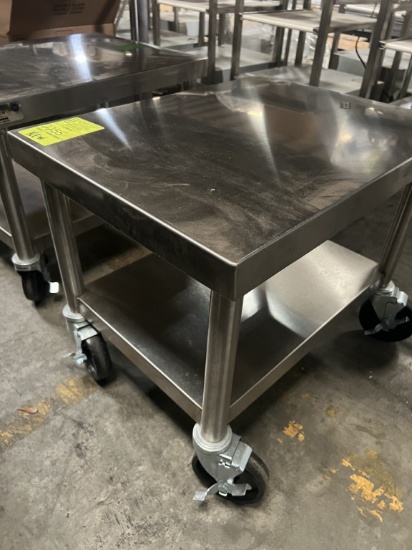 NEW STAINLESS STEEL UTILITY CART MOUNTED ON LOCKABLE CASTER