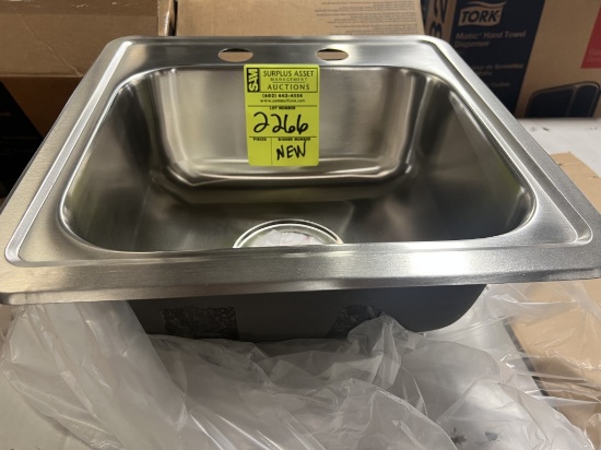 NEW 15 X 15 DROP IN SINK