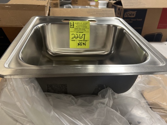 NEW 15 X 15 DROP IN SINK