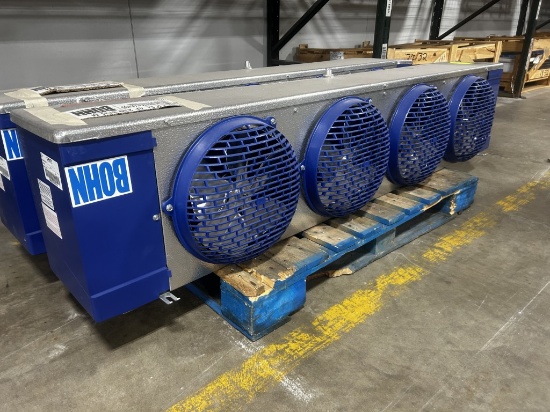 New Bohn 4 Fan Evaporative Refrigeration Coil 208-230 Volt Defrost