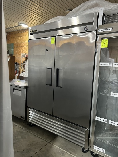 TRUE SELF CONTAINED TWO DOOR STAINLESS REFRIGERATOR