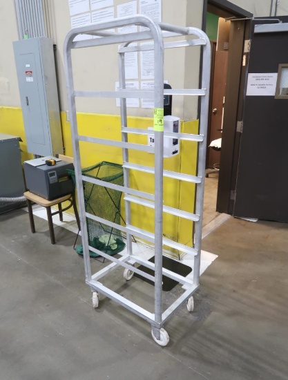 aluminum tote storage racks, single wide