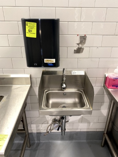 MOTION ACTIVATED HAND SINK WITH PAPER TOWEL DISPENSER
