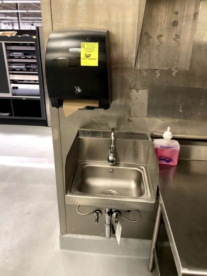 MOTION ACTIVATED HAND SINK WITH PAPER TOWEL DISPENSER