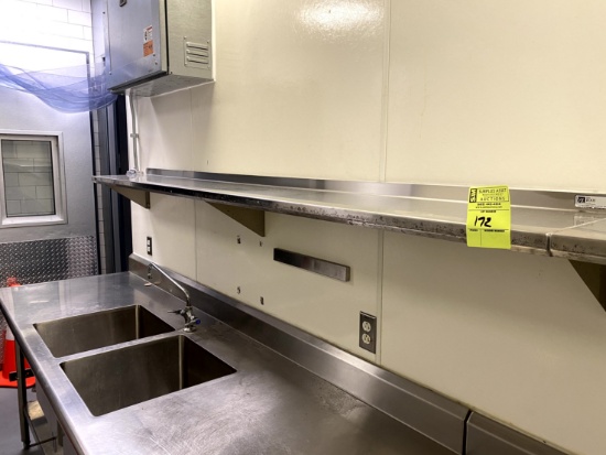 WALL MOUNT STAINLESS SHELF