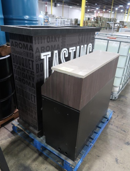 wine merchandiser w/ solid surface top