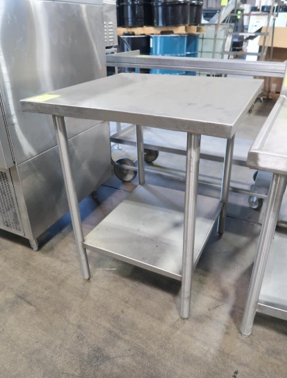 stainless table w/ bottom shelf