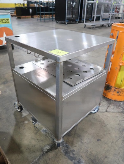 stainless equipment stand w/ bottom cabinet