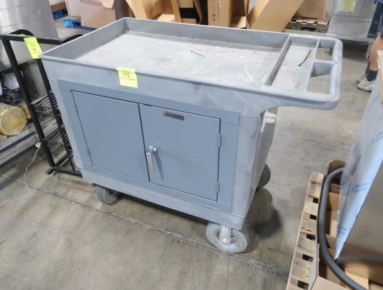 utility cart w/ enclosed bottom cabinet