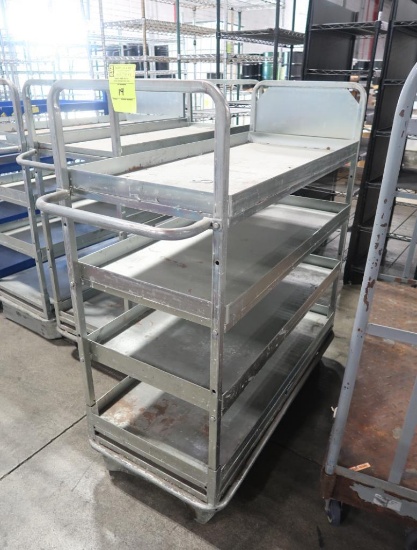 4-tier steel solid shelf cart