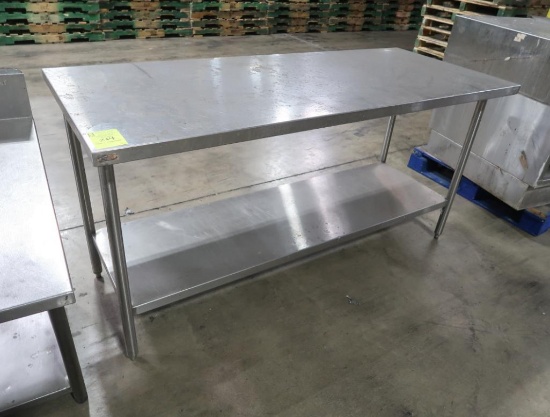 stainless table w/ bottom shelf