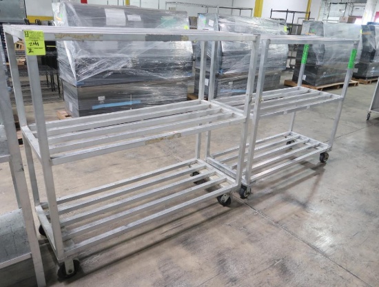 aluminum cooler racks on casters