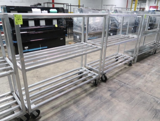 aluminum cooler racks on casters