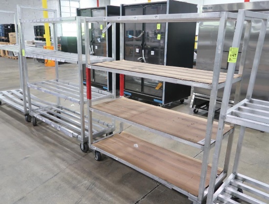 aluminum cooler racks on casters