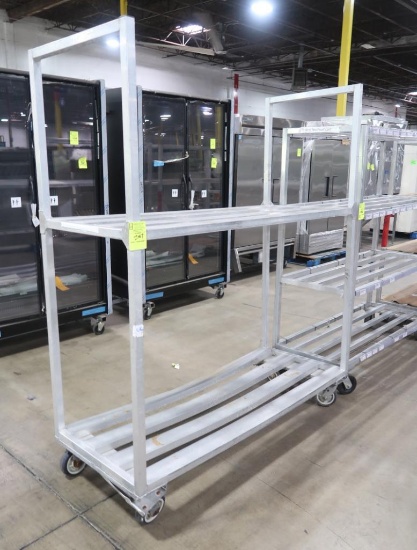 aluminum cooler rack on casters