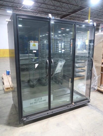 Zero Zone 3-glass door refrigerator, no right panel