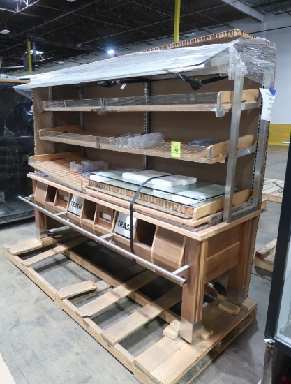 bakery wooden self-serve merchandiser, looks new