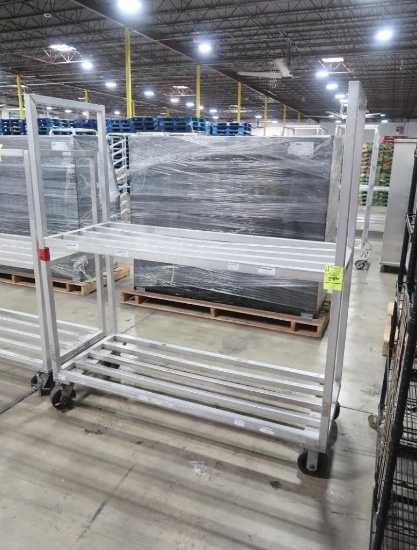 aluminum cooler rack on casters