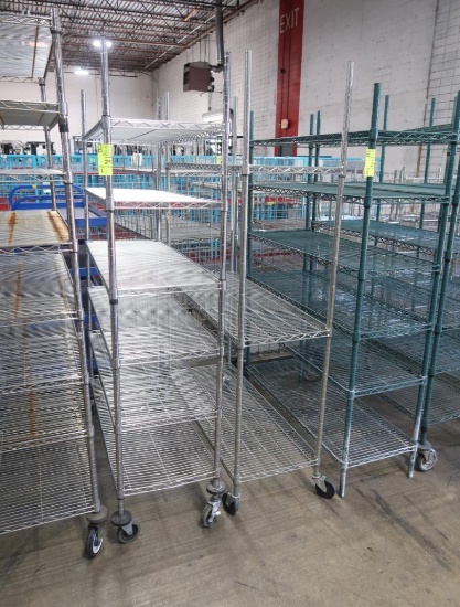 wire shelving unit, w/ casters