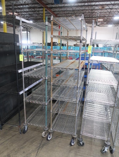 wire shelving unit, w/ casters
