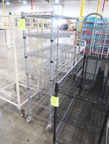 wire shelving unit, w/ casters