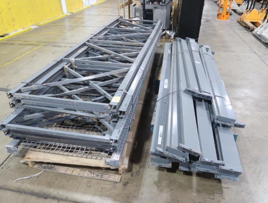 pallet of warehouse teardrop racking up-rights &
