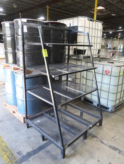 4-tier slanted steel wire shelf