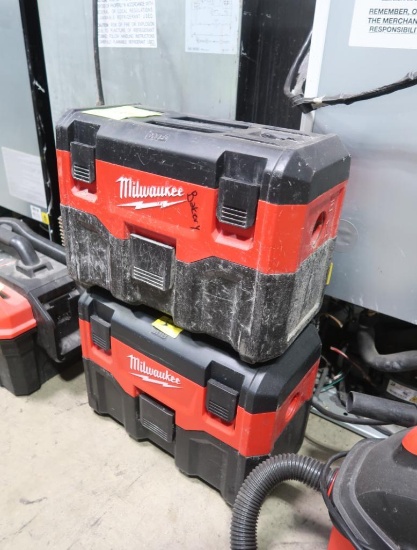 Milwaukee dry vacs, no hose