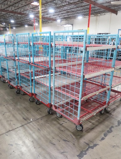4-tier wired shelf on casters