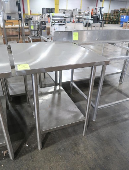 stainless table w/ bottom shelf