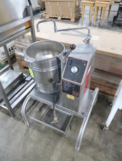 Groen 25" stainless electric kettle on stand