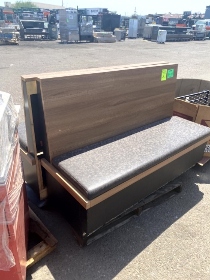 Padded Wood Base Booth Seats