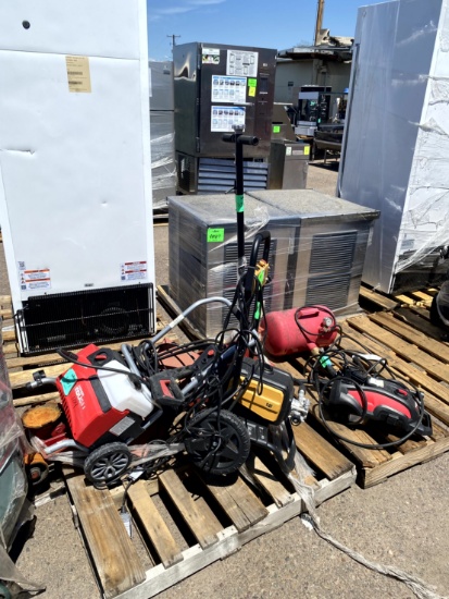 Group Of Assorted Pressure Washers And Air Canister