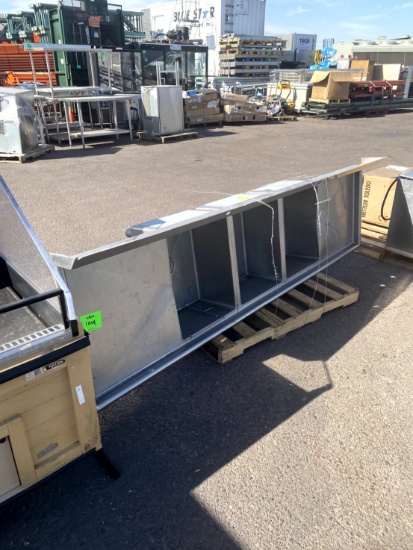 THREE COMPARTMENT STAINLESS STEEL SINK