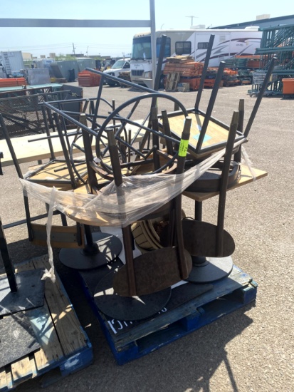 PALLET OF CAFÉ TABLES AND CHAIRS