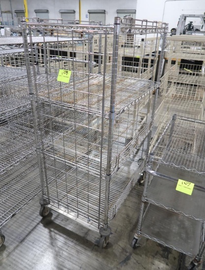 4-tier steel wire cart