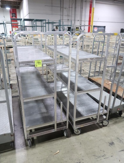 3-tier steel restocking cart