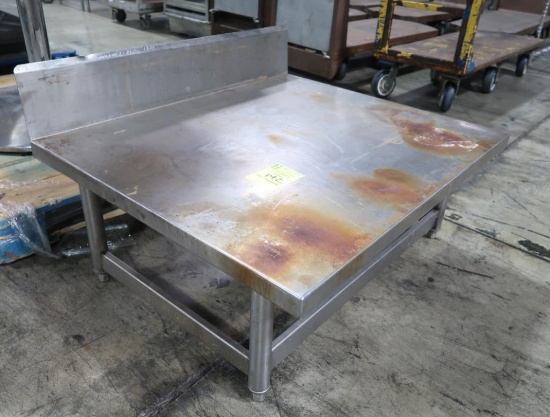 stainless equipment stand with backsplash