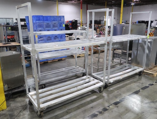 aluminum cooler racks on casters